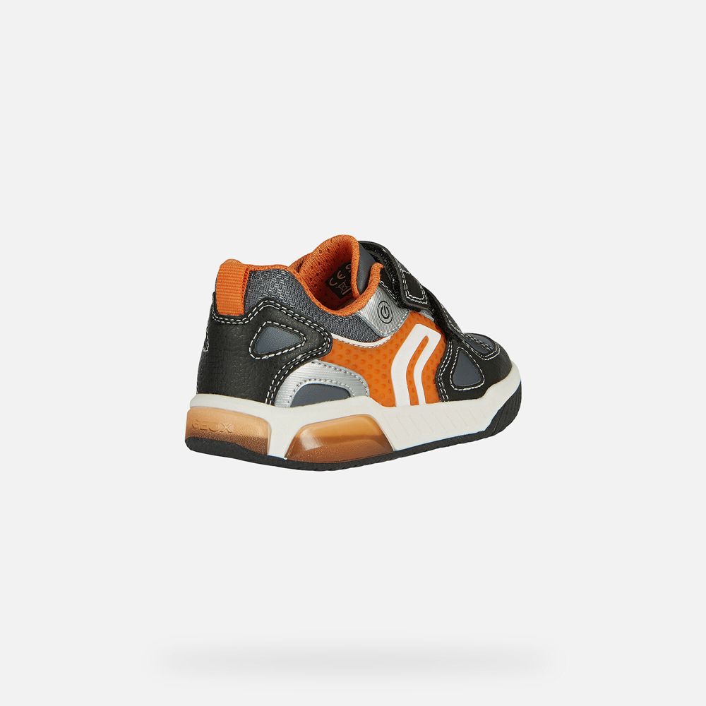 Geox Sneakers Black/Orange Inek - Geox Boys Shoes - ALMDRC976